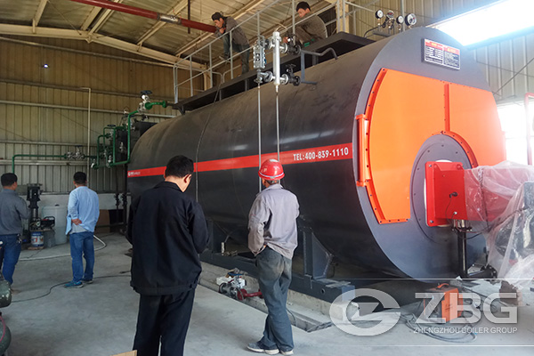 8 tons WNS gas steam boiler project in China-2.jpg